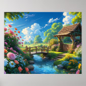 Schöner Sommer, bunte Illustration, Poster (Vorne)