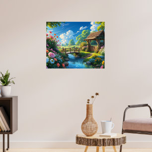 Schöner Sommer, bunte Illustration, Poster