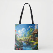 Schöner Sommer, bunte Illustration, Tasche (Vorderseite)