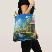 Schöner Sommer, bunte Illustration, Tasche (Von Nahem)