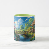 Schöner Sommer, bunte Illustration, Tasse (Zentrum)