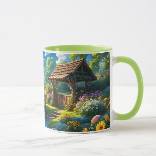 Schöner Sommer, bunte Illustration, Tasse (Rechts)