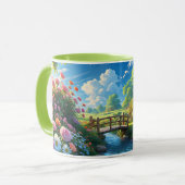 Schöner Sommer, bunte Illustration, Tasse (Vorderseite Links)