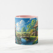 Schöner Sommer, bunte Illustration, Tasse (Zentrum)