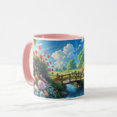 Schöner Sommer, bunte Illustration, Tasse (Vorderseite Links)