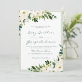 Schöner Sommer Einladung zur Blumen-Hochzeit (Stehend Vorderseite)
