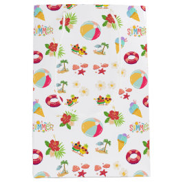 Schöner Sommer nahtlos Muster Mittlere Geschenktüte