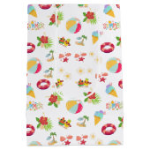 Schöner Sommer nahtlos Muster Mittlere Geschenktüte (Rückseite)