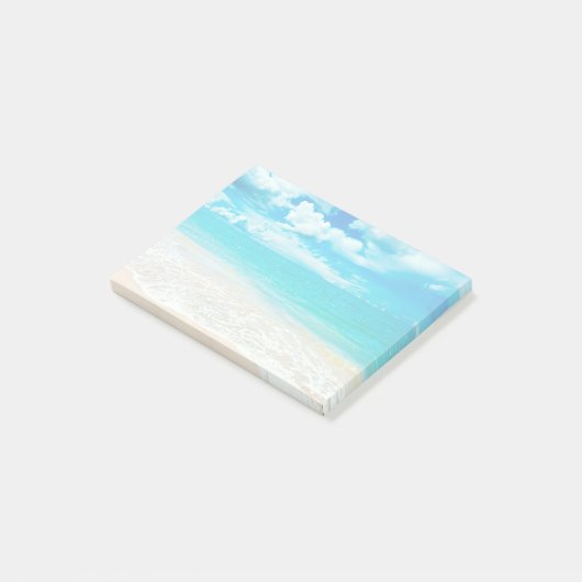 Schöner Sommer-Strand Post-it Klebezettel (angewinkelt)