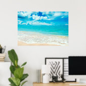 Schöner Sommer-Strand Poster (Heimbüro)