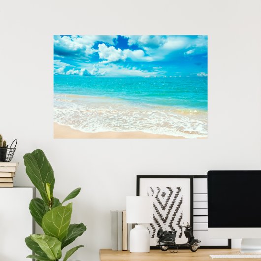 Schöner Sommer-Strand Poster (Heimbüro)