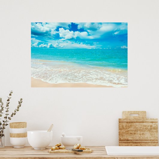 Schöner Sommer-Strand Poster (Küche)