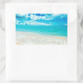 Schöner Sommer-Strand Rechteckiger Aufkleber (Tasche)