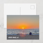Schöner Sommer Sunset - Venice Beach, CA Postkarte (Vorne/Hinten)
