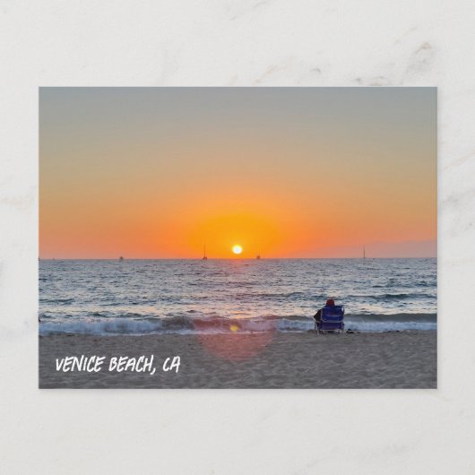 Schöner Sommer Sunset - Venice Beach, CA Postkarte (Vorderseite)