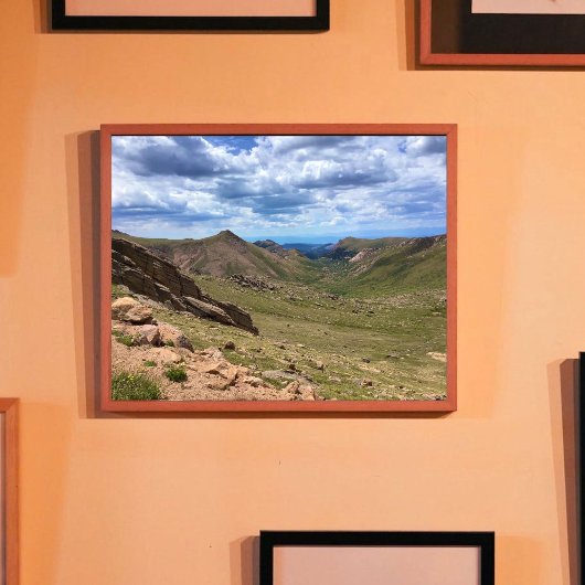 Schöner Sommermorgen über der Baumgrenze Fotodruck