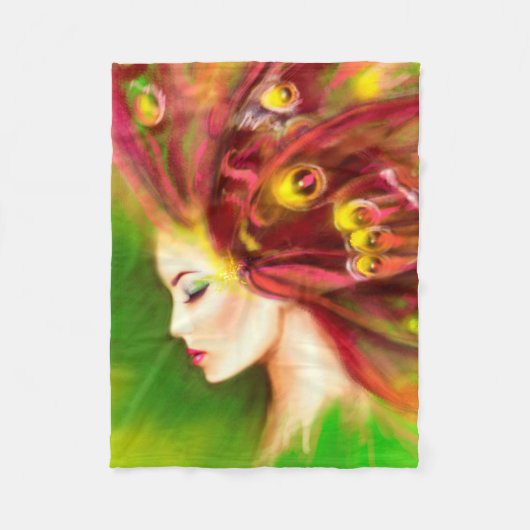 Schöner Sommerschmetterling Fleecedecke (Vorderseite)