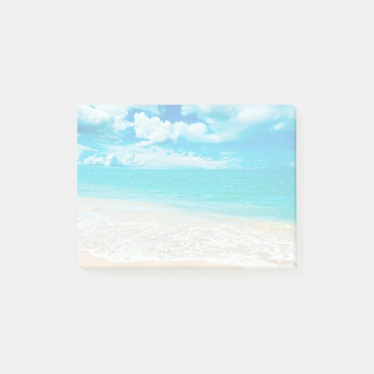 Schöner Sommerstrand Post-it Klebezettel (Vorderseite)