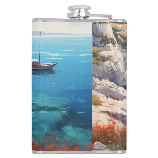 Schöner Sommertag Flachmann (Rückseite)