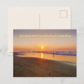 Schöner Sonnenaufgang am Strand von Esterillos, Co Postkarte (Vorne/Hinten)