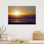 Schöner Sonnenaufgang am Ufer des Fotos Poster (Küche)