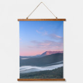 Schöner Sonnenaufgang Blick auf Nanos von Šilentab Wandteppich Mit Holzrahmen (Vorderseite)