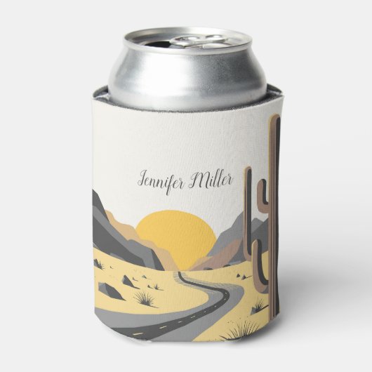 Schöner Sonnenaufgang der Wüste mit Bergsicht Dosenkühler (Kanne Vorderseite)