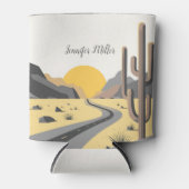 Schöner Sonnenaufgang der Wüste mit Bergsicht Dosenkühler (Vorderseite)