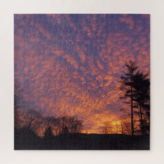 Schöner Sonnenaufgang Himmel mit Wolken Puzzle (Vertikal)