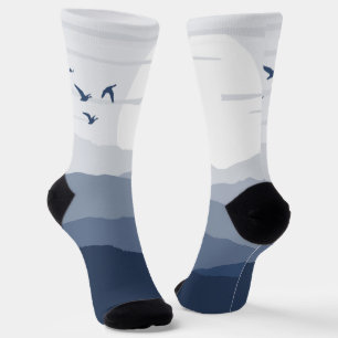 Schöner Sonnenaufgang Socken