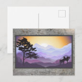 Schöner Sonnenaufgang über dem Berg Landschaft Kun Postkarte (Vorne/Hinten)