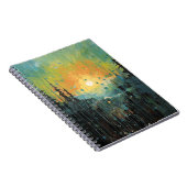 Schöner Sonnenaufgang über der Bergwelt Notizblock (Rechte Seite)