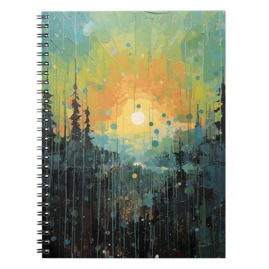 Schöner Sonnenaufgang über der Bergwelt Notizblock (Vorderseite)