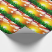 Schöner Sonnenaufgang über einem Grasfeld Geschenkpapier (Ecke)