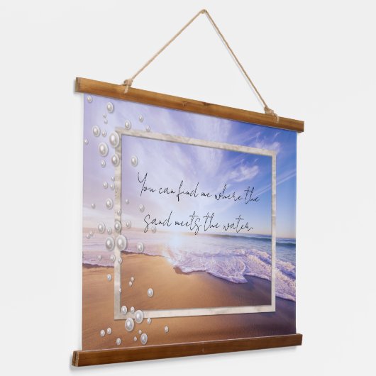 Schöner Sonnenaufgang Wandteppich Mit Holzrahmen (Gewinkelt)