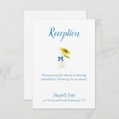 Schöner Sonnenblumen-Empfang Begleitkarte (Vorne/Hinten)