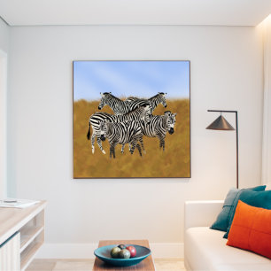 Schöner Sonnentag   Serengeti Zebra Leinwanddruck