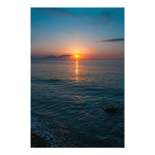 Schöner Sonnenuntergang am Meer. Batumi Georgia Fotodruck