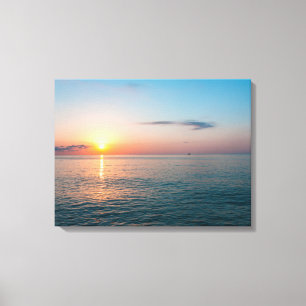 Schöner Sonnenuntergang am Meer. Batumi Georgia Leinwanddruck