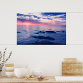 Schöner Sonnenuntergang am Meer Poster (Küche)