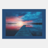Schöner Sonnenuntergang am ruhigen See Geschenkpapier Set (Vorderseite 2)