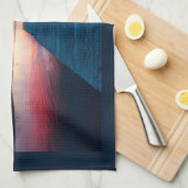 Schöner Sonnenuntergang am ruhigen See Geschirrtuch (Viertel Falte)