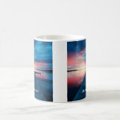 Schöner Sonnenuntergang am ruhigen See Kaffeetasse (Mittel)