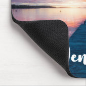 Schöner Sonnenuntergang am ruhigen See Mousepad (Ecke)