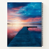 Schöner Sonnenuntergang am ruhigen See Notizblock (Rückseite)