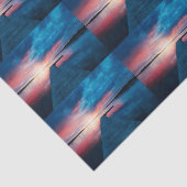 Schöner Sonnenuntergang am ruhigen Seeufer Seidenpapier (Ausschnitt)