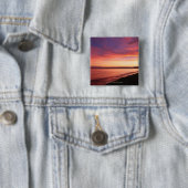 Schöner Sonnenuntergang am Strand Button (Beispiel)