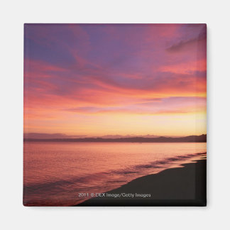 Schöner Sonnenuntergang am Strand Magnet