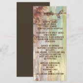 Schöner Sonnenuntergang am Strand Menükarte (Vorne/Hinten)