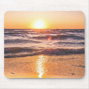Schöner Sonnenuntergang am Strand Mouse Pad Mousepad